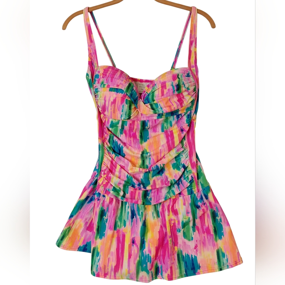 VENUS Pink Multi-Color womens One-Piece Swimsuit